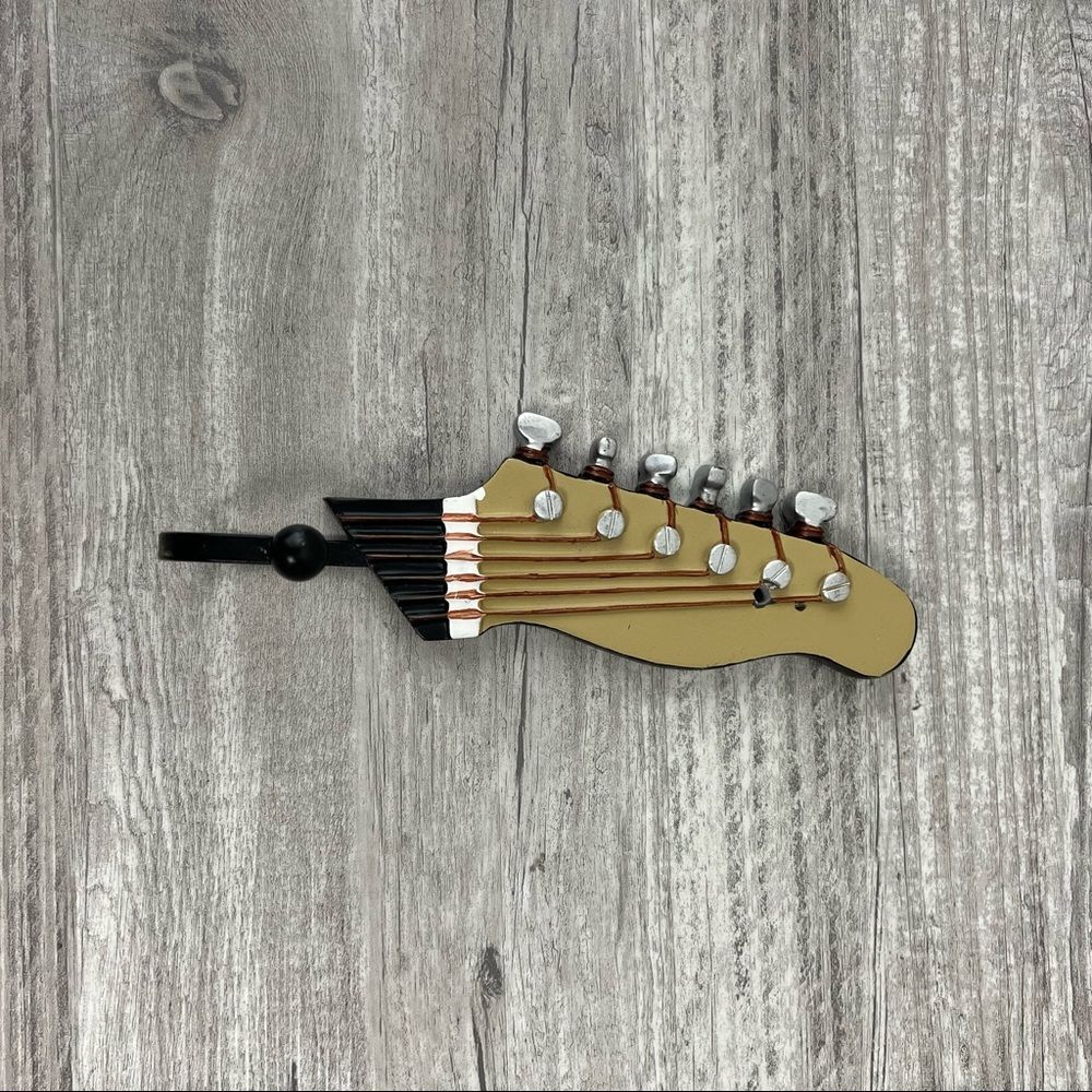 Guitar Hook Guitar Shaped Top Wall Towel Heavy Duty Metal Hook